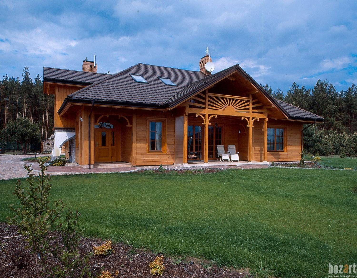 Ekologiczny, drewniany dom rodzinny