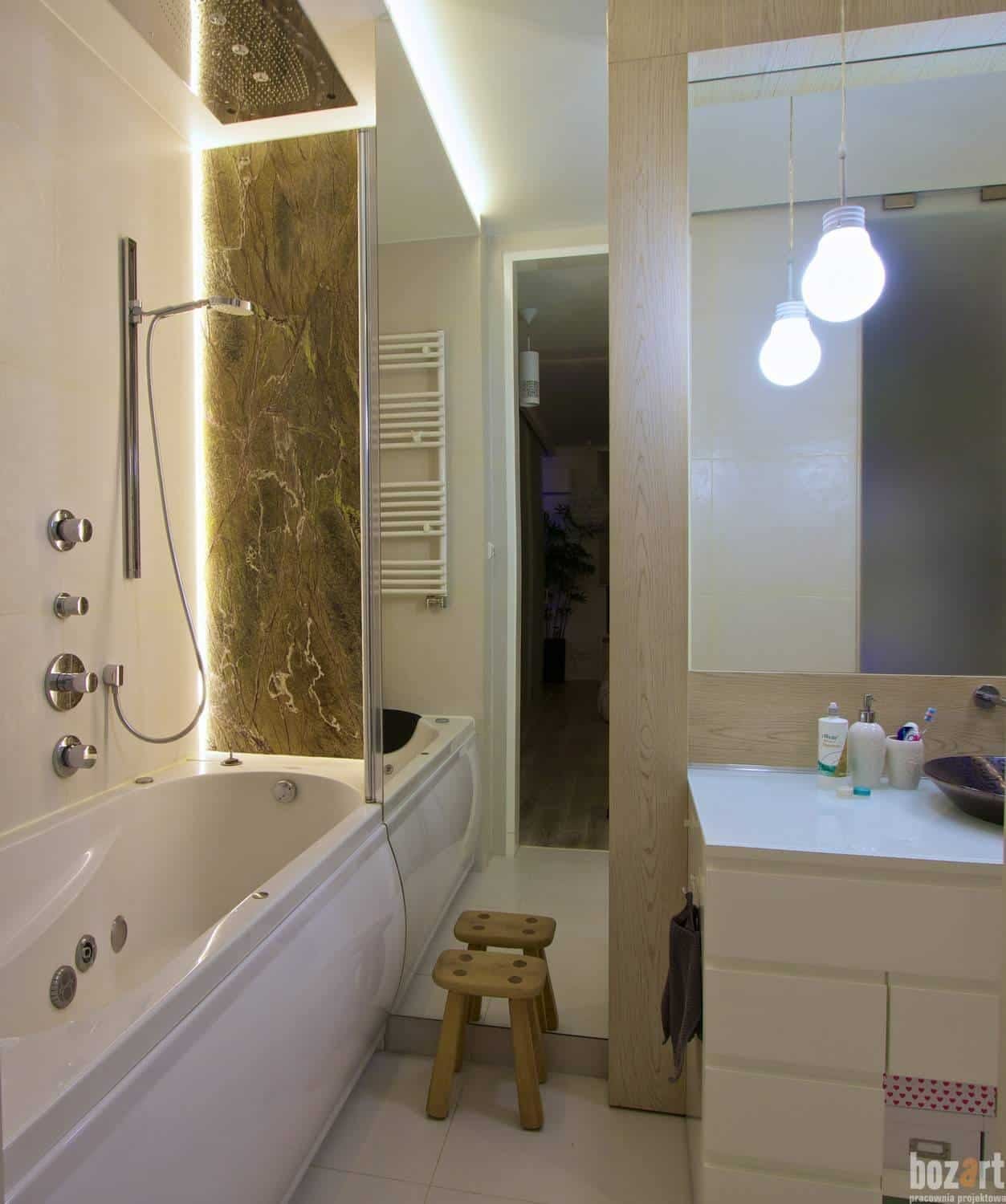 łazienka w apartamencie w stylu eko